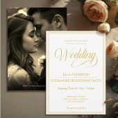 Photo Vintage Wedding Invitation