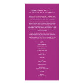 Photo violet blanc programme funéraire mince carte (Devant)