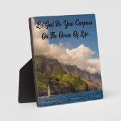 Photo Voile avec Dieu Tabletop Plaque avec Easel (Recto)