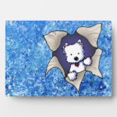 Photo Vol Westie Sur Plaque Bleue (Devant)