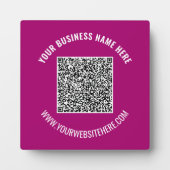 Photo Votre plaque de code QR avec texte et couleurs per (Devant)
