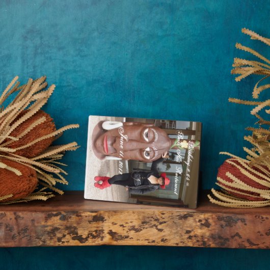 Photo Votre plaque de mémoire d'anniversaire (Côté)