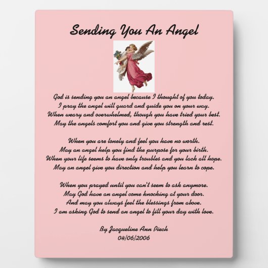 Photo Vous Envoyer Une Plaque Angel (Devant)