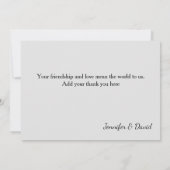 Photo W/ Empire Lettres - Carte Merci Flat (Dos)