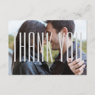 Photo W/ Empire Lettres - Carte Merci Flat 3x5