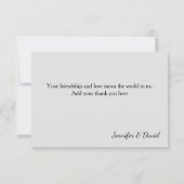 Photo W/ Empire Lettres - Carte Merci Flat 3x5 (Dos)