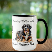  Photo Watercolor Bernese Mountain Dog Personalize Mok