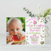Photo Watermelon invitation anniversaire 1er anniv (Debout devant)