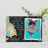 Photo Waterslide anniversaire invitation Pool (Debout devant)