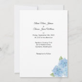 Photo Weddenschap - Blue Hydrangeas Save The Date (Achterkant)