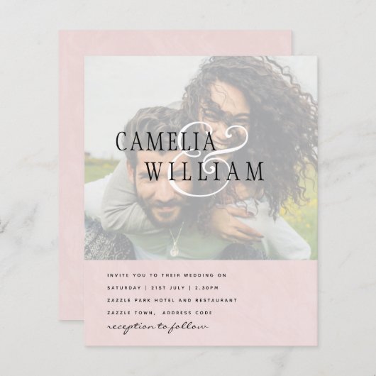 PHOTO Weddenschap Verloving Opslaan datum (Voorkant / Achterkant)