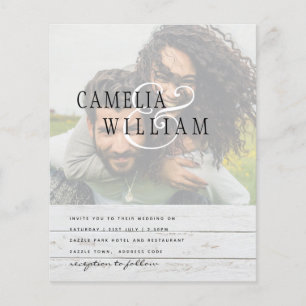 PHOTO Weddenschap Verloving Opslaan datum Flyer