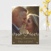 Photo Wedding Anniversary Card Kaart (Gele Bloem)
