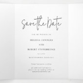 Photo Wedding Enregistrer La Carte De Script Date (Intérieur au milieu)