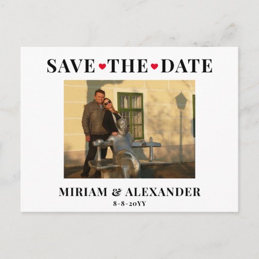 Photo Wedding Enregistrer la date Carte postale (Devant)