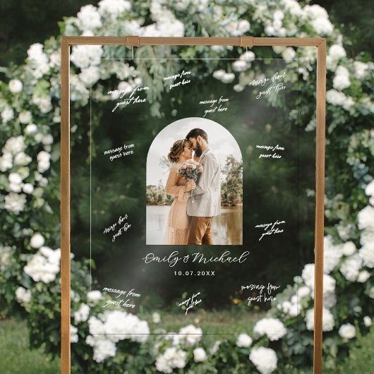 Photo Wedding Guest Signature Message Board