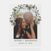 Photo Wedding Personalized Modern Leaf Frame (Recto)