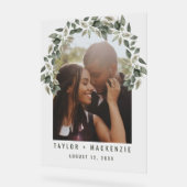 Photo Wedding Personalized Modern Leaf Frame (Angle)