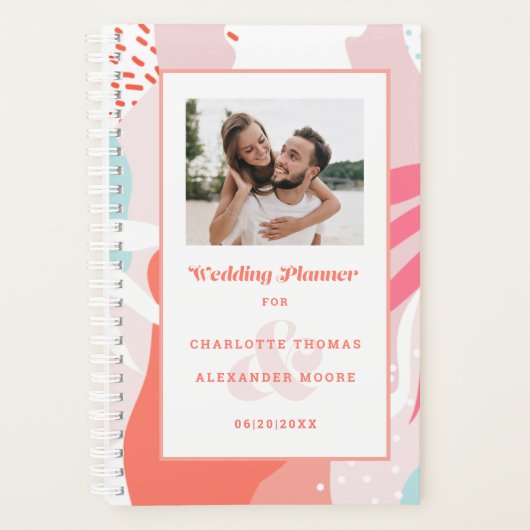 Photo wedding planner | Motif géométrique moderne (Devant)