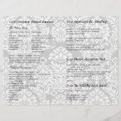 Photo Wedding Program Black Damask (Achterkant)