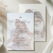 Photo Wedding Program with Monogram Programma