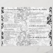Photo Wedding Programme Black Damask (Dos)