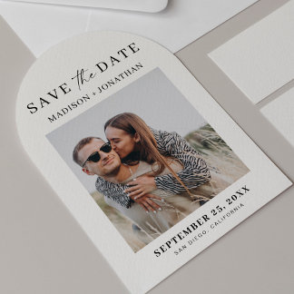 Photo Wedding Save the Date Arch Invitation
