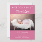 Photo Welcome Baby Faire-part (Devant)