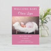 Photo Welcome Baby Faire-part (Debout devant)