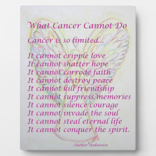 Photo What Cancer Cannot Do Poem Angel Painting Plaque