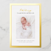 Photo Whimsical Gold Faire-part de naissance (Recto)