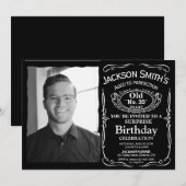 Photo Whiskey invitation anniversaire Surprise inv (Devant / Derrière)
