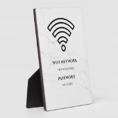 Photo Wifi Network and Password Black Plaque (Côté)