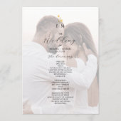 Photo Wildflower Minimalist Wedding Programma (Voorkant)