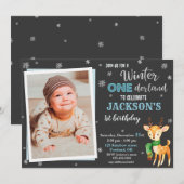 Photo Winter onederland 1ère invitation anniversai (Devant / Derrière)