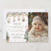Photo Winter Onederland Invitation (Devant)