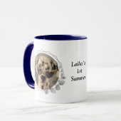 Photo with fine flower frame  mok (Voorkant links)