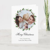 Photo Wreath autour de la Carte de Noël, noir (Devant)