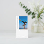 Photo Yoga professeur méditation Carte de visite m (Debout devant)