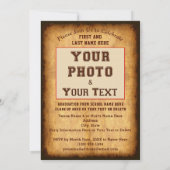 Photo, Your Text Baseball Graduation Invitation (Dos)