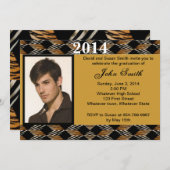 Photo Zebra And Tiger Graduation Invitation (Devant / Derrière)