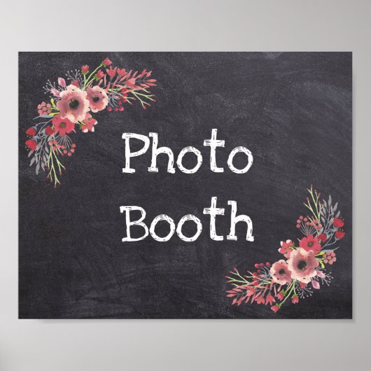Photobooth de mariage aspect tableau noir (Devant)