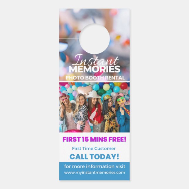 Photobooth Door Hanger Sjabloon (Voorkant)