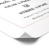 Photobooth Fleural Panneau Affiche Rose Blanc (Coin)