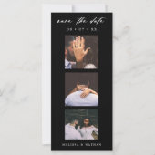 Photobooth Strip Chique Black QR Sla de datum op (Voorkant)