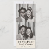 Photobooth Typografie Qrcode Bruiloft Kaart (Voorkant)