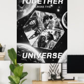 Photocubes 3D dans l'espace avec des affiches plan (Bureau à domicile)