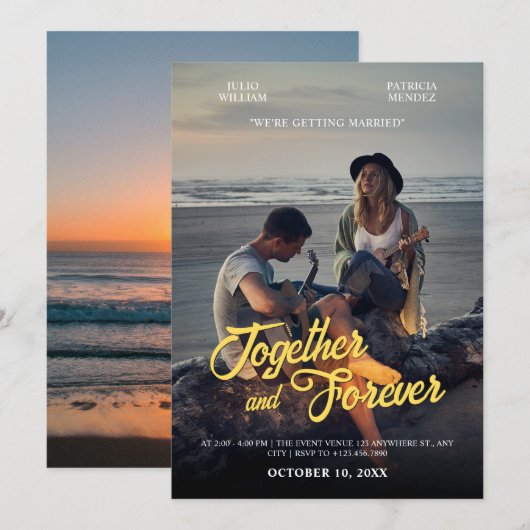 Photogenic wedding  kaart (Voorkant / Achterkant)