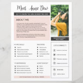 Photographe À propos de moi Modèle de page (Devant)