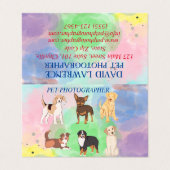 Photographe animal Groomer chic Carte de visite (Extérieur déplié)